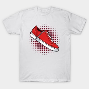 Red White Skate Sneaker T-Shirt